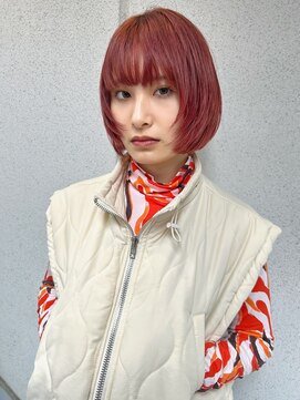 ミンクス渋谷スマートサロン(MINX shibuya smart salon) 魅力倍増カール シアーカラー ショート 姫カット ダークアッシュ