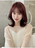 【憧れ韓国ヘア】うるツヤピンクカラー&くびれミディアム