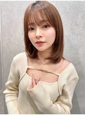 イメチェン/似合わせカット/フルバング/レッドブラウン/中野