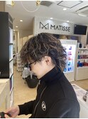 マッシュウルフ波巻きパーマ