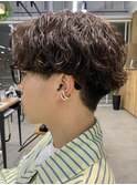 波巻きスパイラルパーマメンズマッシュパーマツイストパーマ