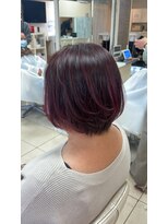 ショコララテ&nbsp;ショートボブワインレッド