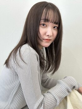 ハウト(hauto)の写真/ダメージレスカラーを使用して透明感、ツヤのあるヘアカラーをご提案＊トレンドに合わせて理想の色味に◎