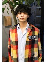 ニール 名古屋 伏見 丸の内(NEELU)&nbsp;シャドウパーマ波巻きパーマメンズカット