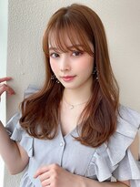 アフロート エル 大阪(AFLOAT L) 小顔レイヤーミディアム/暗髪/ココアベージュ