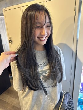 顔周りレイヤーで小顔スタイル【髪質改善】