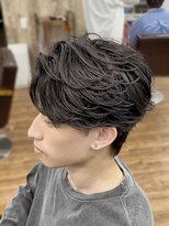 メルシー トータル ブランディング サロン(merci TOTAL BRANDING SALON) メンズフェザーパーマ 毛流れセンターパート