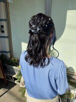 ハイマインド(HIGH MIND)&nbsp;結婚式ハーフアップではえるインナーカラー！