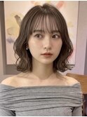 デジタルパーマくびれミディアムパーマくびれボブパーマ外ハネ