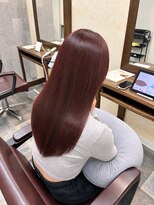 アンドカオマワリカットファム(Fann.)&nbsp;深みボルドーブラウンの艶髪ロング