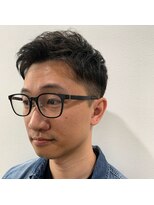 メンズアンダーバーホワイト 南海難波店(Men's _WHITE)&nbsp;メンズ癖毛風ツーブロックショート