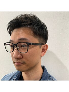 メンズアンダーバーホワイト 南海難波店(Men's _WHITE) メンズ癖毛風ツーブロックショート