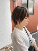 マッシュショート×グレージュ