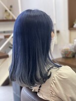 コアフィールフィス(COIFFURE fils) 【見附　今町】ダブルカラー　ツートン　ブルー　インナーカラー