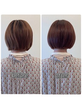 ピールアーク(peal ark) 20代・30代・40代×カシスピンク×ボブスタイル