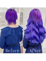 あるじゃんすー 横浜店 ダークブルーパープル#シールエクステ#ツートンカラー#美髪#横浜