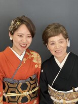 ヘアセットサロンエッジ(Edge)&nbsp;親子で結婚式お呼ばれショートアレンジ