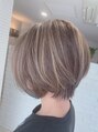 ミューズ 新浦安店(HAIR&NAIL MUSE) 外国人風カラーかきあげボブ透明感3Dハイライト白髪ぼかしツヤ髪