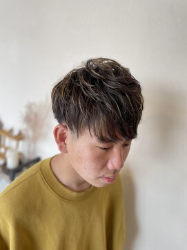 ヘアーミックス ニット(hair mix nitt) ハイライト＋パーマ、