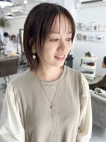 ペイジヘアー(paige hair)&nbsp;大人可愛いスッキリボブ×ブラウン/ベージュ