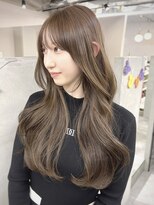 ジエクトカナウ 大阪梅田店(The Ect canow) 《レイヤーロング》グレーベージュ韓国ヘアくびれヘア