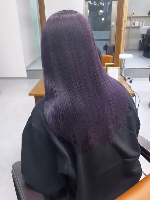 紫カラー　ケアブリーチ　TOKIOトリートメント【平井】