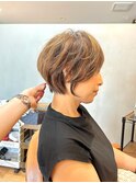 【大人可愛いショートヘア】ハイライトカラー丸み20代30代40代