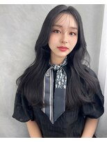 ソヨン 栄2号店(SOYON)&nbsp;レイヤーカットワンカールセミディシアカラーオリーブベージュ