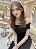 黒髪小顔ワンレンストレートレイヤー5109