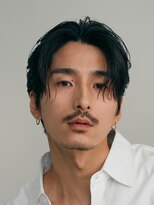 センターパートニュアンスパーマワンカールパーマカルマ韓国原宿