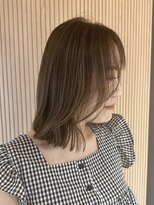 イェル(ELL.) 外ハネボブ韓国バング×シルキーベージュ20代30代40代