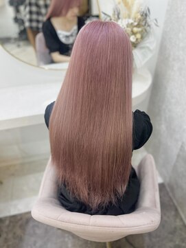 ラビス(Lovis) くびれヘア/アプリコットオレンジ/ハイライトカラー/夏/縮毛矯正