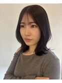 ミディアムレイヤー×暖色ブラウン