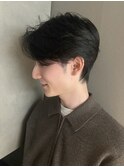 毛流れセンターパートニュアンスパーマ秋冬トレンドヘア