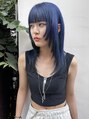 アミュレ ヘア サロン(Amule hair salon) 【cut.color】レイヤー/ネイビー、毛先ブラック