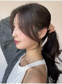 似合わせカットくびれヘアミディアムレイヤーカット