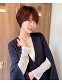 大人可愛い20代30代40代50代小顔◎横顔まで綺麗なショートボブ