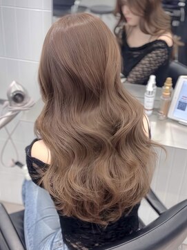 オニキス(ONYX) H170韓国ヘアトレンドブリーチなしダブルカラーミルクティー