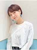 ハンサムショート/丸みショートボブ/20代30代40代50代/顔周り