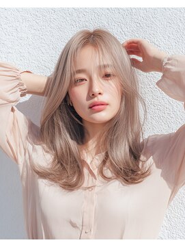 トワ 仙台店(toi) セミロングレイヤー・ミルクティーベージュ