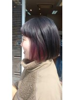 エフォート インナーカラーあご下ボブ