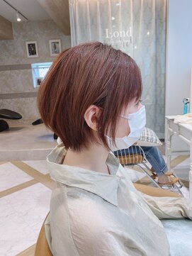 ロンド ストラーダ 心斎橋(Lond strada) 【津賀 涼】ショートグレージュカラーボブウルフココアベージュ
