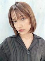 アイティーバイアルバム 松戸店(IT by ALBUM)&nbsp;ラフボブブラウン_ミニウルフテラコッタくすみブルー_8795