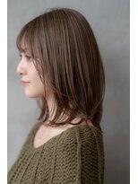 オースティン 流山おおたかの森(AUSTIN) 大人かわいい前髪セシルカットココアブラウンフリンジウェーブ