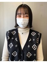 アンバースデー(UNBIRTHDAY)&nbsp;ツヤ外ハネボブ/シースルーバング●10代20代暗髪