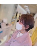 ピンクアッシュショート☆