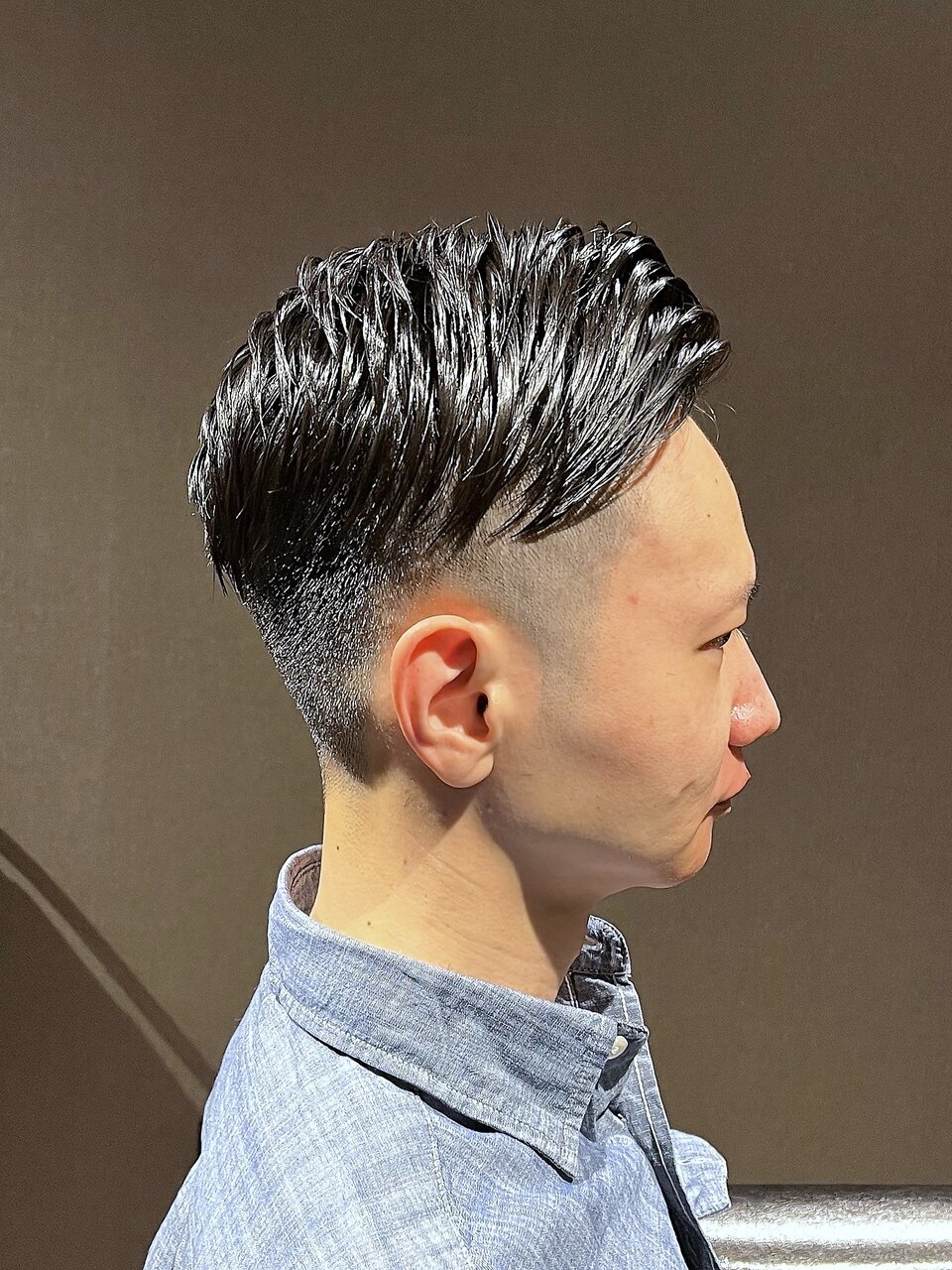 ビジネスフォーマル ハイフェードツーブロック 七三オールバック