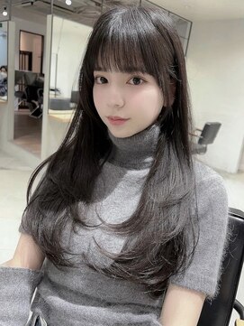 アイヴィ 表参道(IVY) 最新韓国ヘア レイヤーカット/ワンカール/フルバング黒髪 田部井