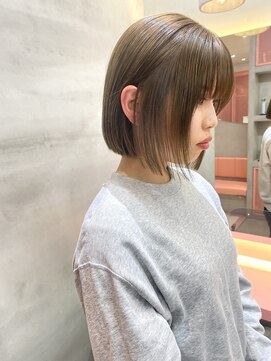 ロンドポレール 北千住(Lond polaire) 【伊勢】タッセルボブ×オリーブブラウン