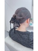 タイトなまとめ髪ヘアアレンジ
